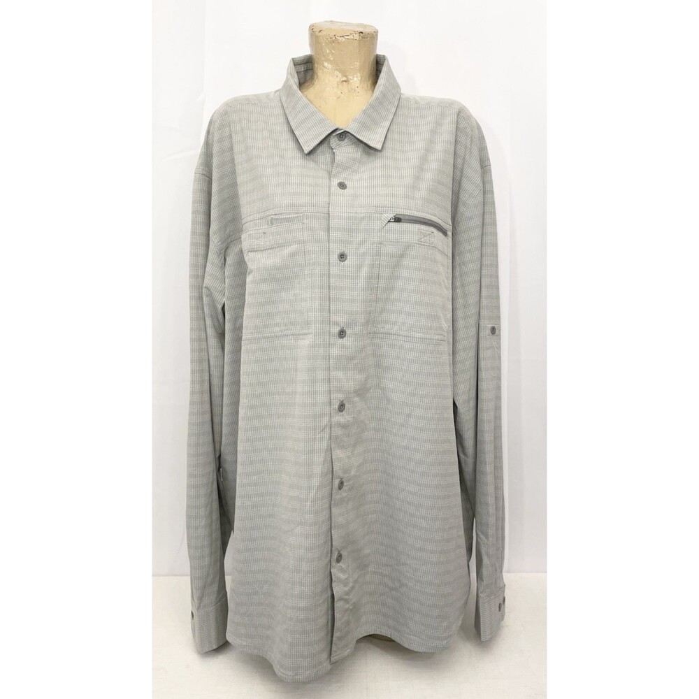 Ultimate Terrain Shirt 3XL 60” Button Down Long Sleeve Gray Outdoor Fishing